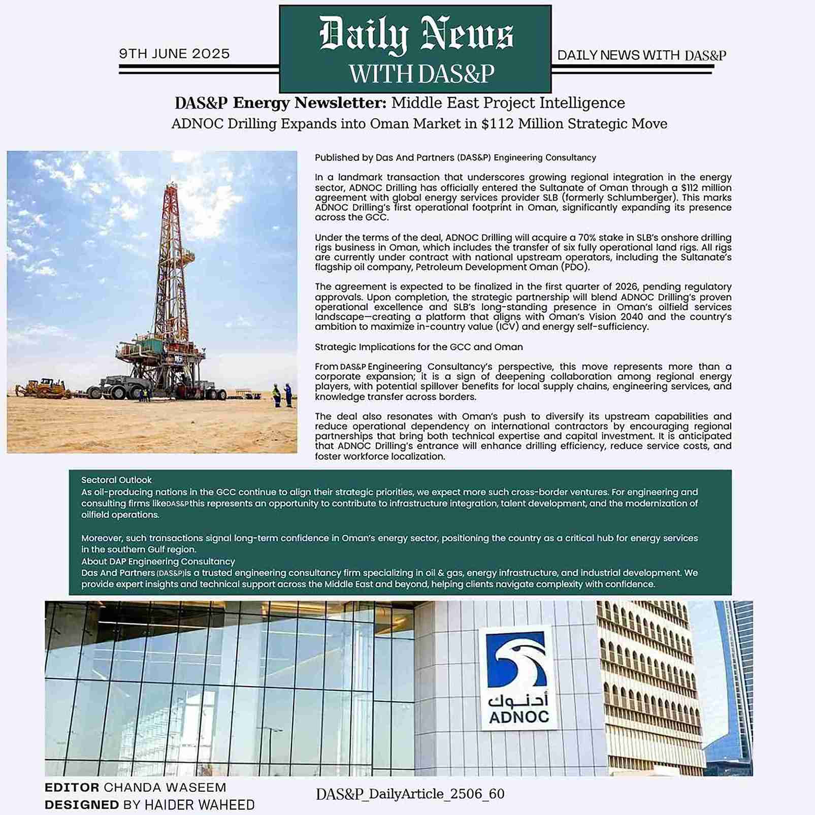 Daily News with DAS&P - 9th June 2025