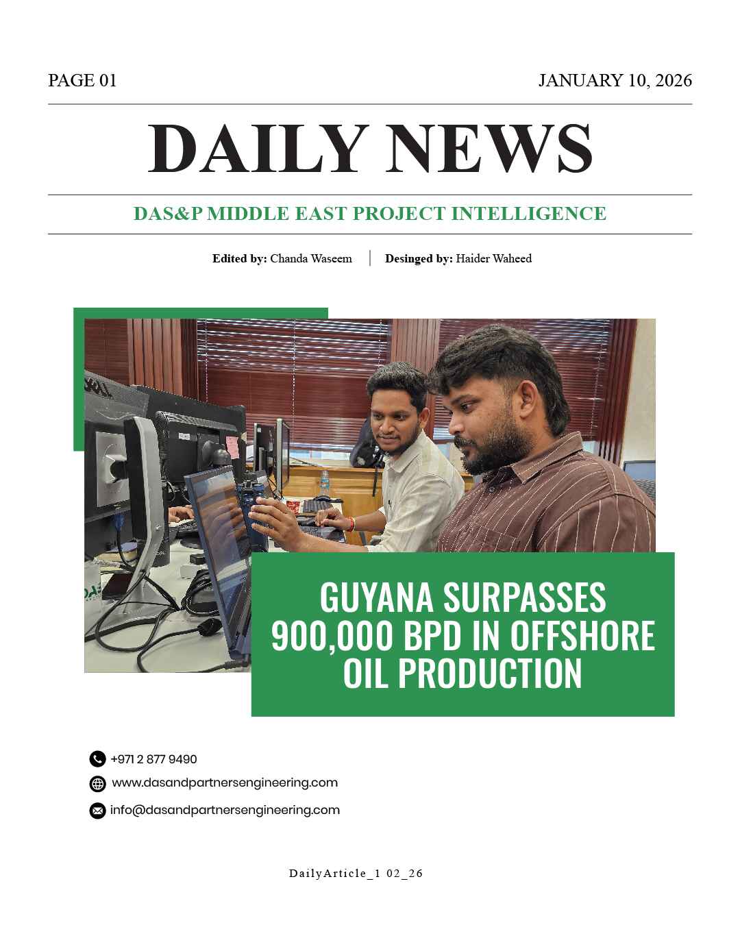 Daily News with DAS&P - 10th Jan 2026