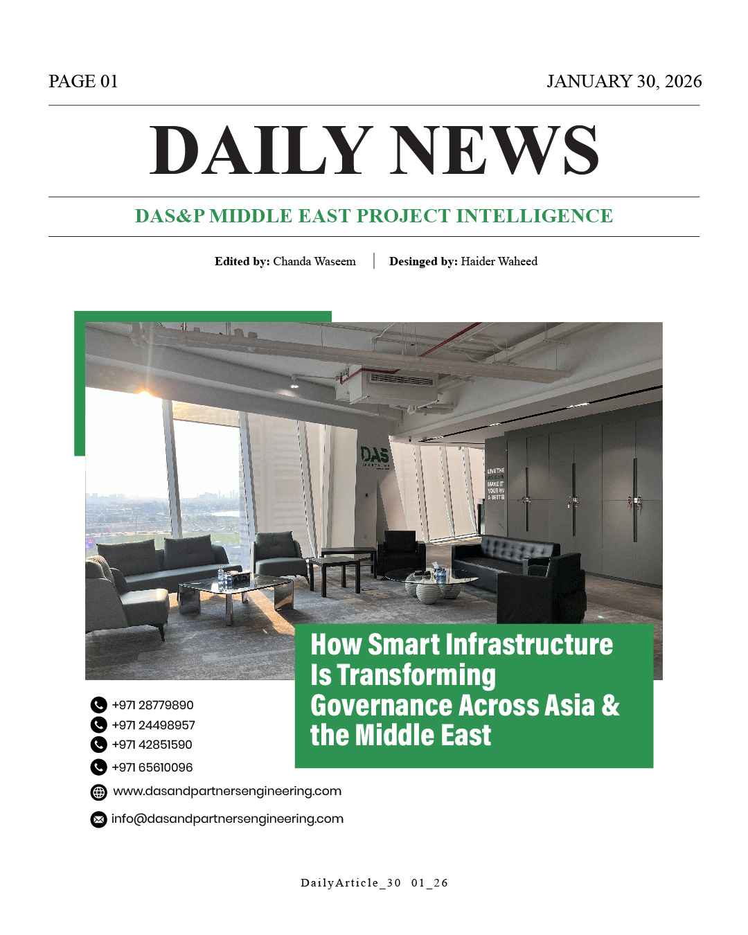 Daily News with DAS&P - 30th Jan 2026