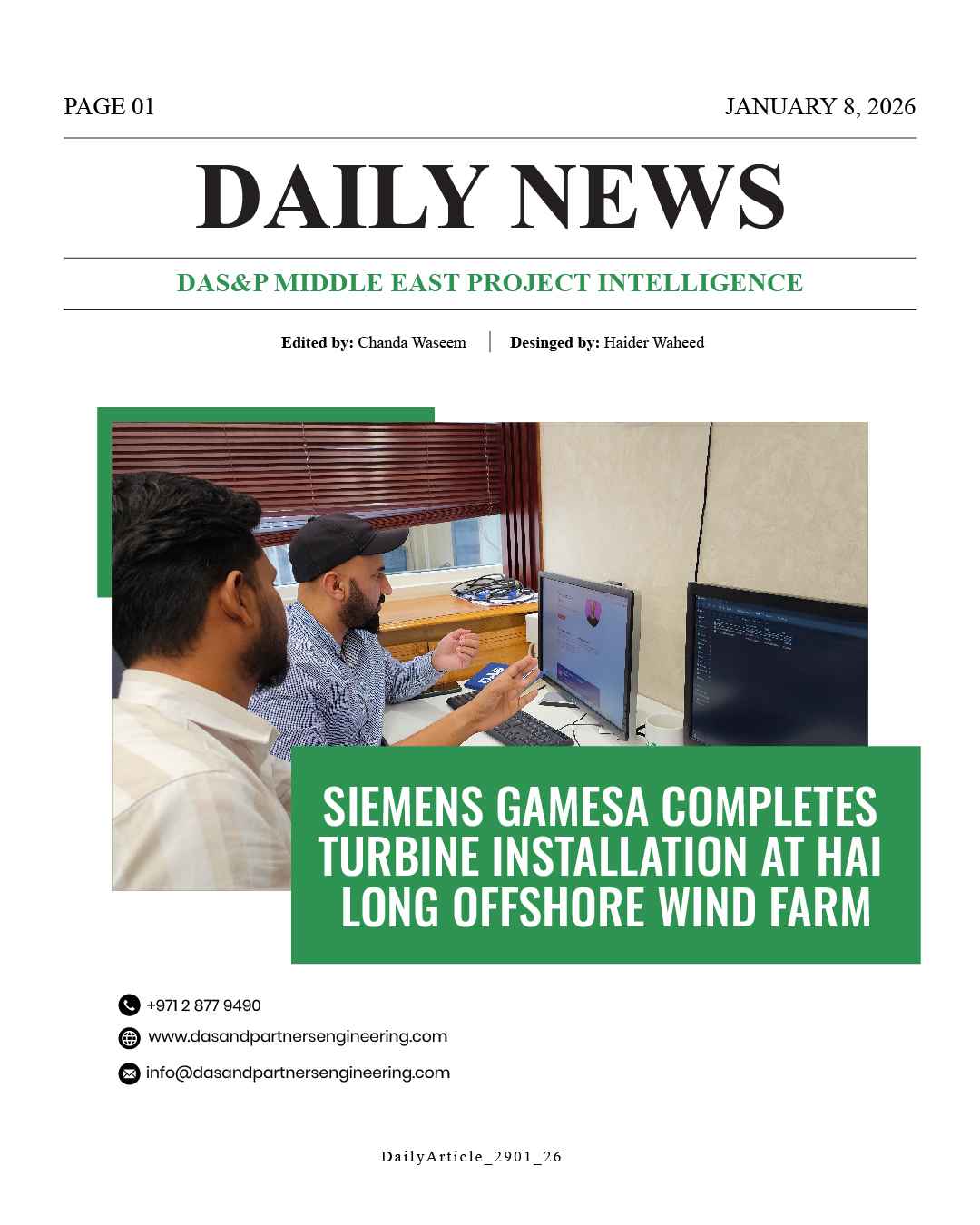 Daily News with DAS&P - 8th Jan 2026