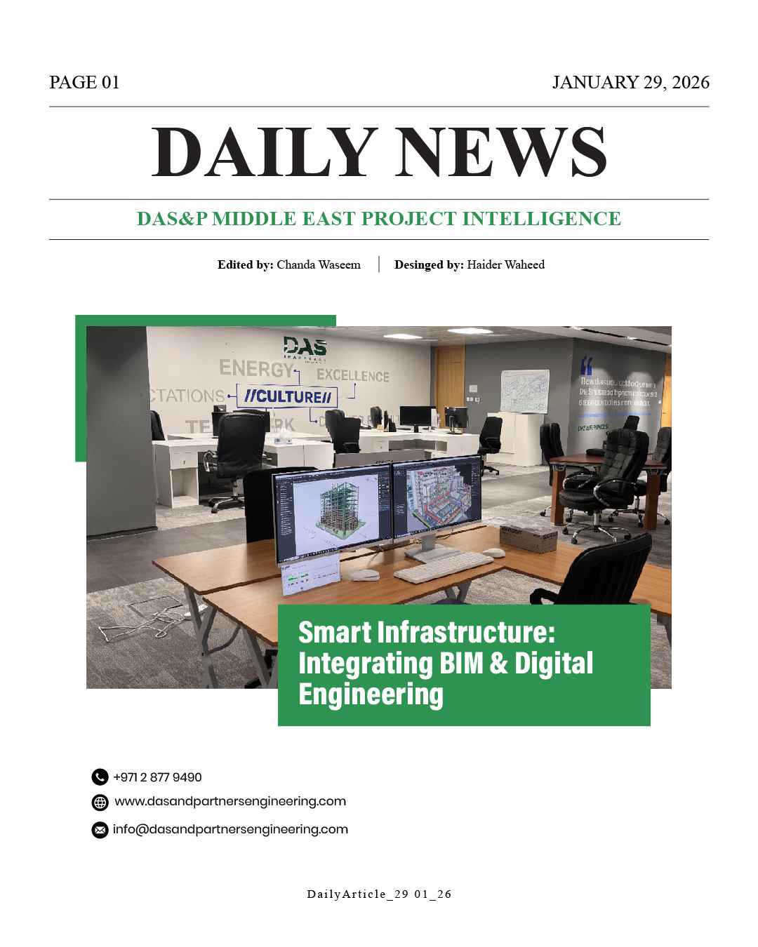 Daily News with DAS&P - 29th Jan 2026