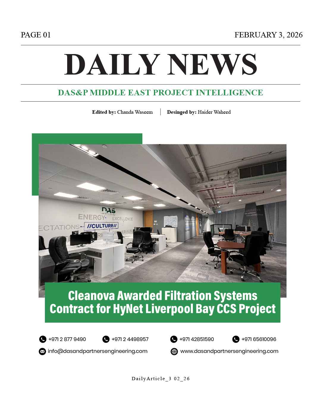 Daily News with DAS&P - 3rd Feb 2026