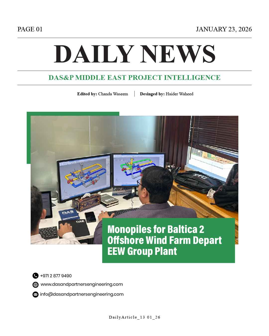 Daily News with DAS&P - 23rd Jan 2026