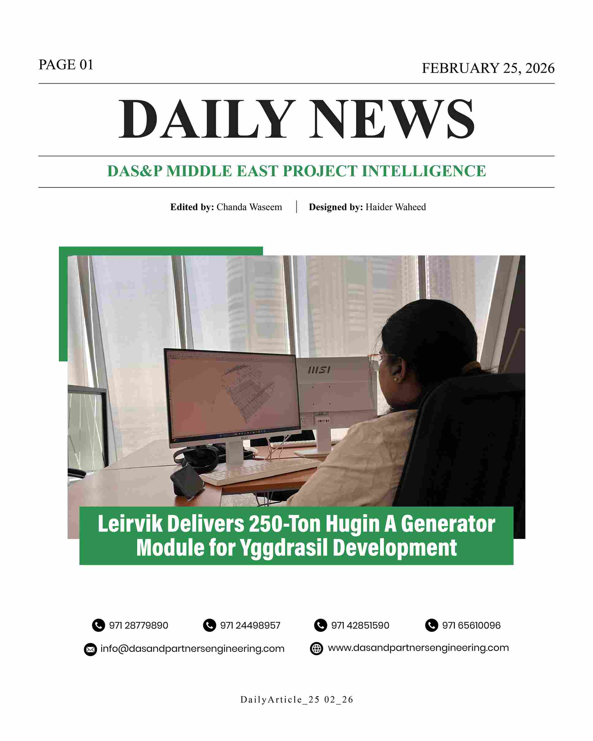 Daily News with DAS&P -25th Feb 2026